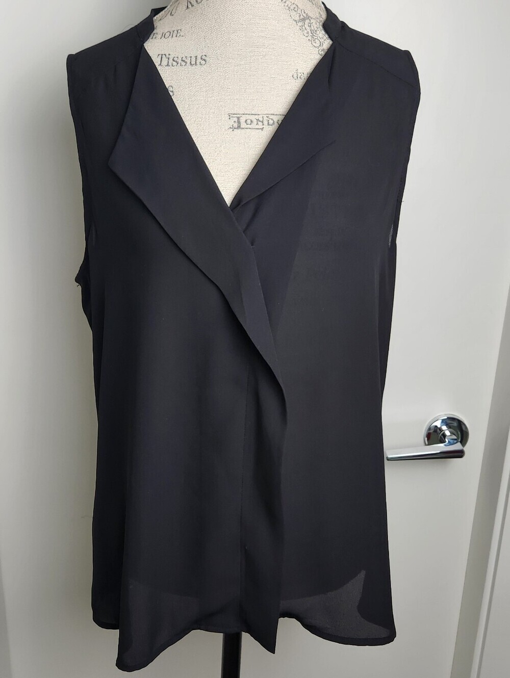 Flowy Blacl Tank Blouse